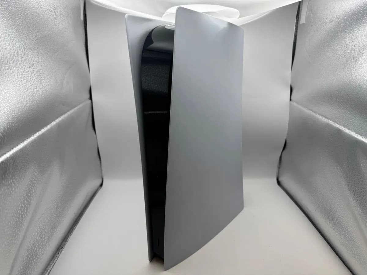 Original PS5 Digital Edition, standing upright