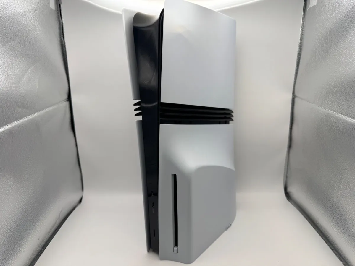 PS5 Pro with the add-on disc drive fitted